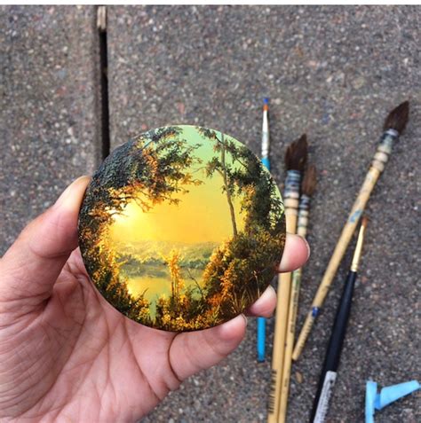 Artist Paints Exquisite Miniature Landscapes Based on Bike Routes She’s ...