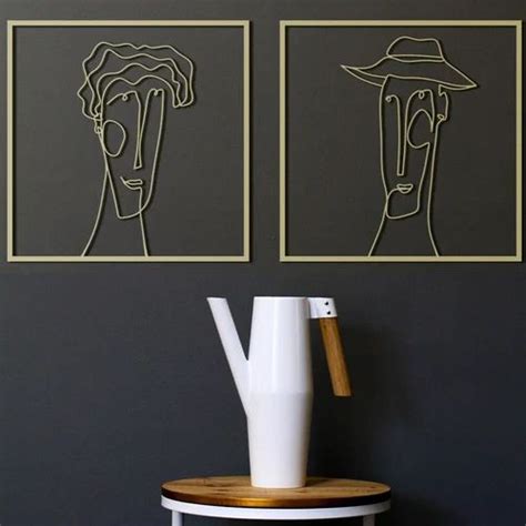 Gulli Bulli Golden and Black Steel Made Metal wall frame decor, Size ...