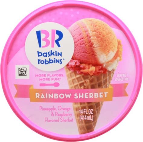 Baskin Robbins Rainbow Sherbet, 14 fl oz - Harris Teeter