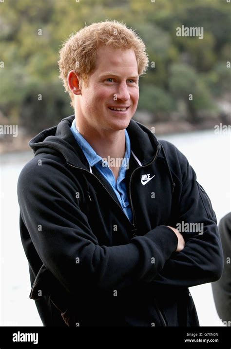 Prince Harry during a visit to the open wildlife sanctuary of Ulva ...