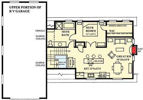 Plan 9839SW: RV Garage Apartment with Guest Bed | Garage apartment plans, Garage apartments, Rv ...