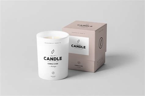 Candle & Box Mock-up for Realistic Project Look