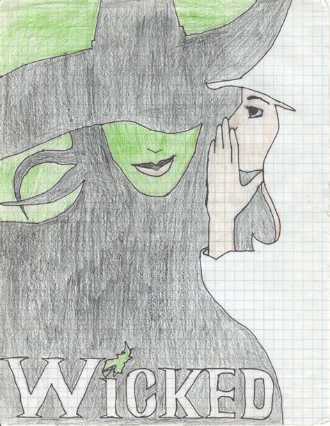 Wicked playbill sketch by SkullsAndStripes on DeviantArt