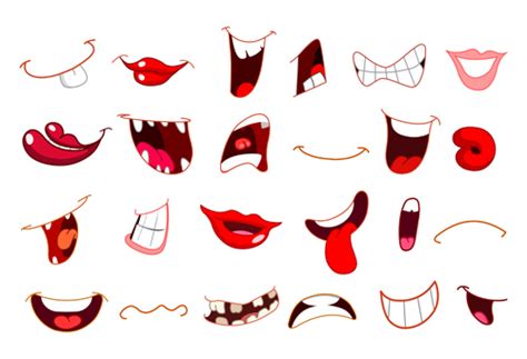 cartoon mouths funny vector free download