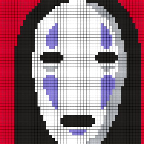 No Face Kandi Pattern | Cross stitch art, Pixel art pattern, Pixel art grid