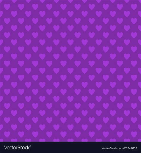 Repeating purple heart pattern background design Vector Image