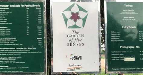 Garden of Five Senses : Nearest Metro, Timings, Entry Fee - Delhi Capital