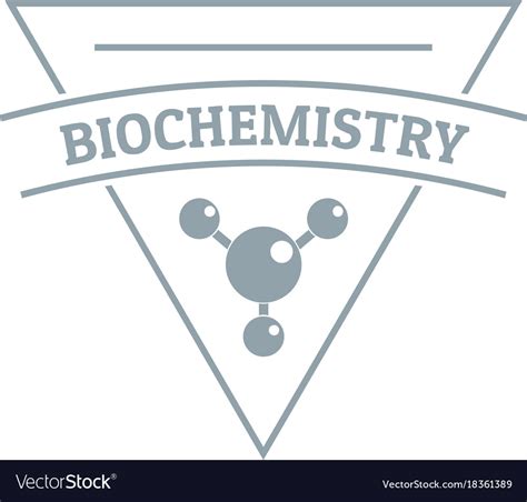 Biochemistry logo simple gray style Royalty Free Vector