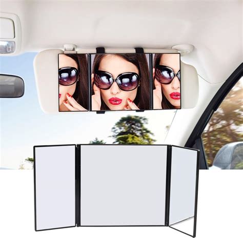 Car Makeup Sun Visor Mirror, Universal Auto/Car Makeup Folding Vanity ...