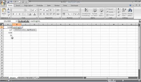 How to use the Ceiling Function in Excel - YouTube