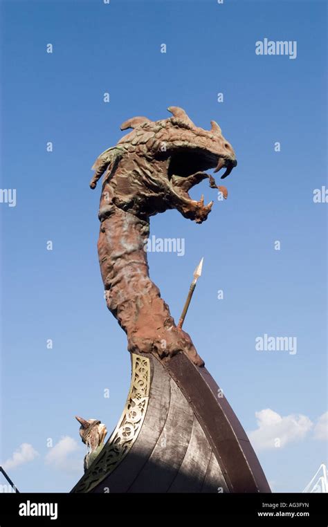 Dragon on Viking Ship Stock Photo - Alamy