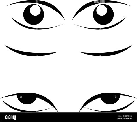 Eye for Cartoon Animation white background. eyes icon Design.Open and closed eyes images ...