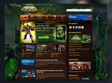 World of Warcraft Responsive Redesign — Harlan Elam