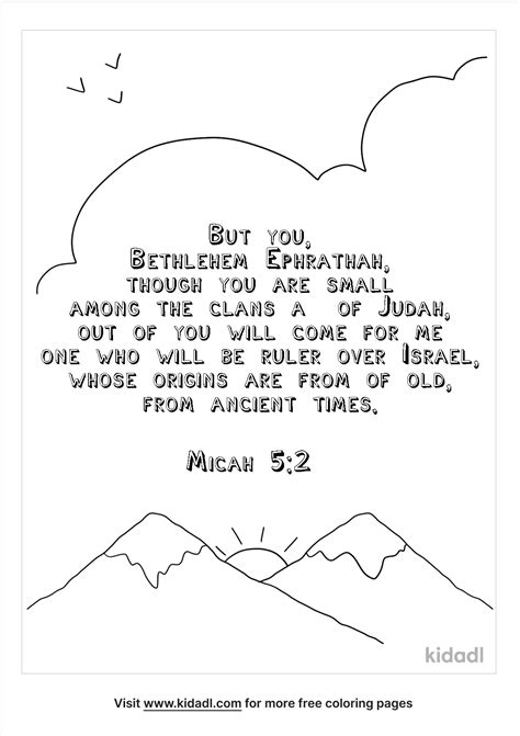 Free Micah 5;2bethlehem Coloring Page | Coloring Page Printables | Kidadl