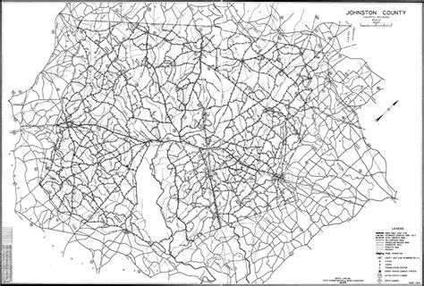 1949 Road Map of Johnston County, North Carolina