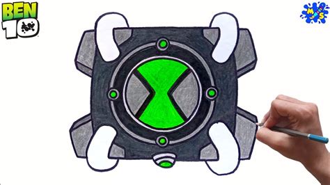 Ben 10 Omnitrix Drawing || How to draw Omnitrix easy - YouTube