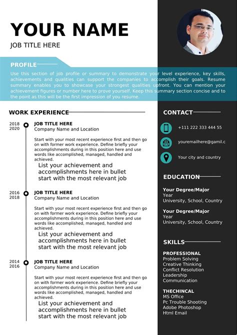 (Resume / CV / Biodata Format Free Download in Word, PDF) Full Size Preview Professional ...