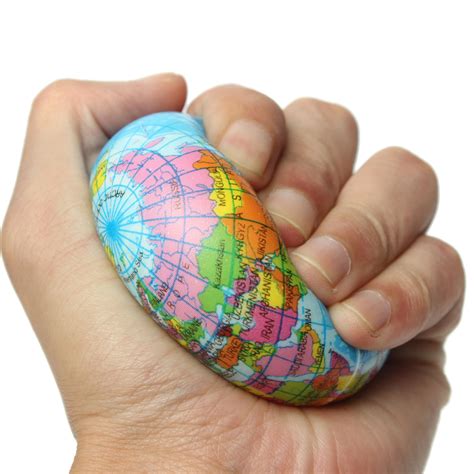 Earth Globe Planet World Map Foam Stress Relief Bouncy Press Ball Geography Toy – Alexnld.com