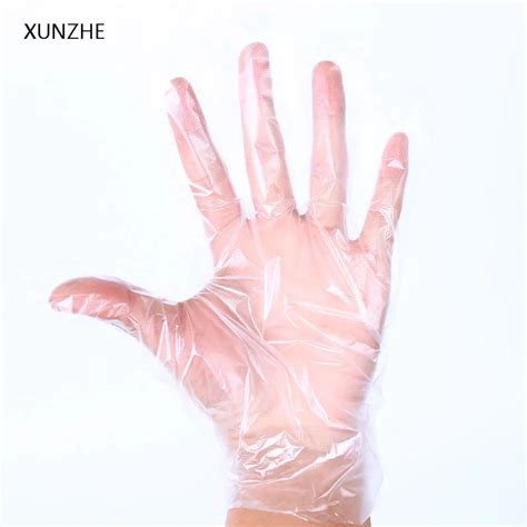 XUNZHE 500PCS Eco Friendly Transparent Disposable Glove Hygiene Gloves ...