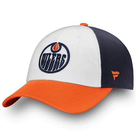 Men's Edmonton Oilers Fanatics Branded White/Orange Iconic Fundamental ...