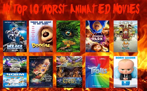 My Top 10 Worst Animated Movies by yodajax10 on DeviantArt