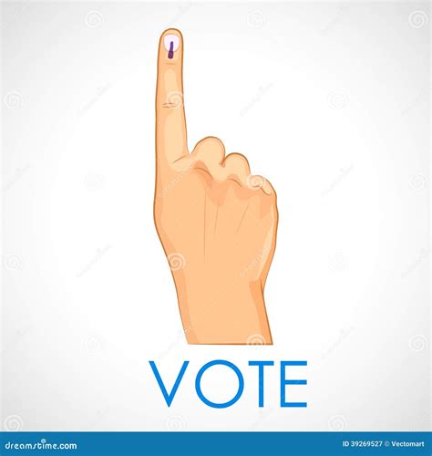 Hand with Voting Sign of India Stock Vector - Illustration of communication, editable: 39269527