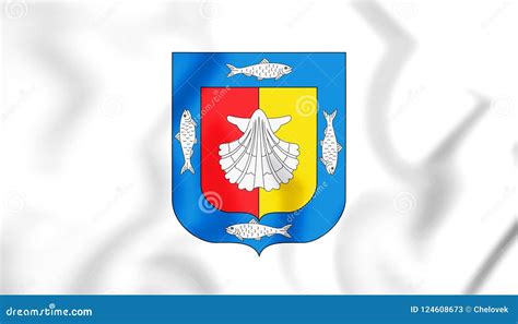 3D Flag of Baja California Sur, Mexico. Stock Illustration ...