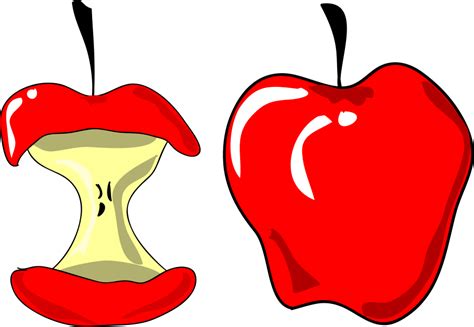 eaten apple clipart - Clip Art Library
