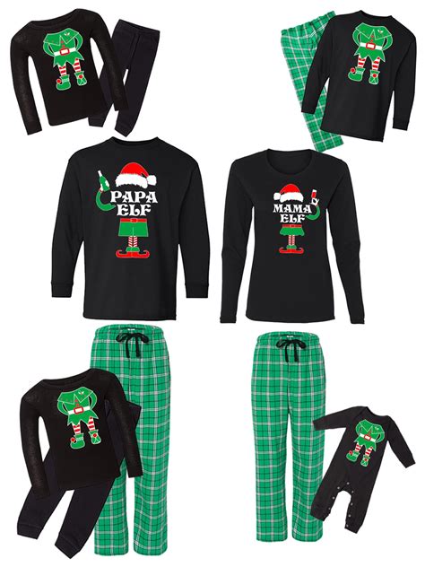 Awkward Styles - Awkward Styles Family Christmas Pajamas Set Green Funny Elf Squad Matching ...