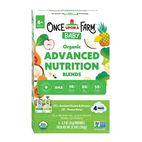 Once Upon a Farm Organic Advanced Nutrition Pouches - Variety Pack ...