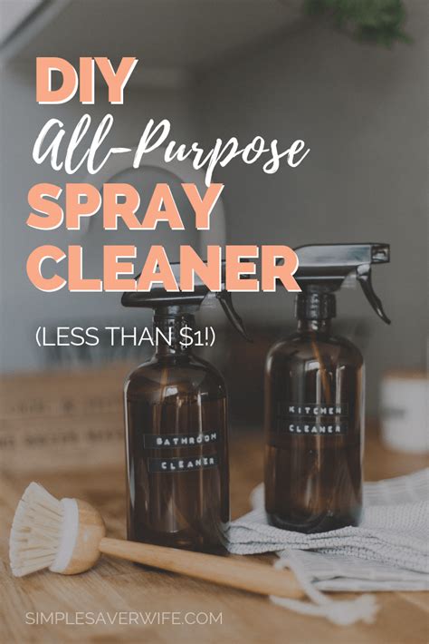 DIY All-Purpose Spray Cleaner (Less Than $1!) - Simple Saver Wife