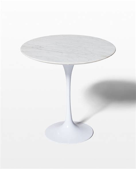 TB002 Motif 21" Round Marble Tulip Side Table Prop Rental - ACME Brooklyn