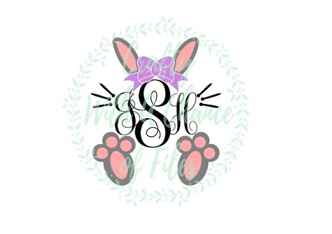 Easter SVG * Easter Bunny Monogram SVG By Crafty With A Chance of Files ...