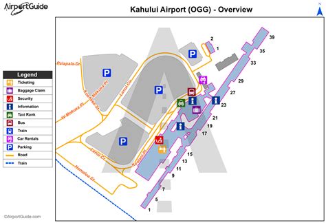Kahului - Kahului (OGG) Airport Terminal Maps - TravelWidget.com