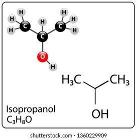 Isopropanol Molecule Structure Stock Vector (Royalty Free) 1360229909 ...