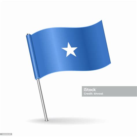 Somalian Flag Map Pointer Layout Vector Illustration Stock Illustration ...