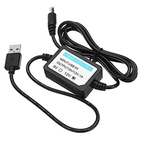 USB Boost Cable Power Supply 5V To 12V Power Line Step Up Module Converter Adapter Cord for WiFi ...