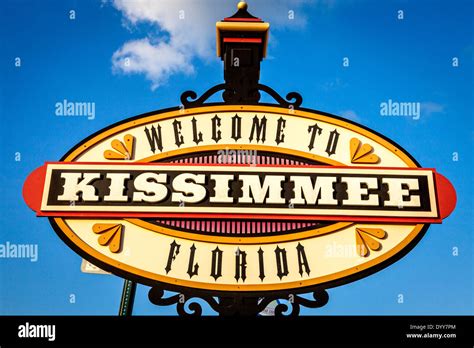 Welcome To Kissimmee Sign, Old Town Kissimmee, Florida, USA Stock Photo ...