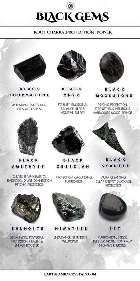 black crystals | Crystal healing chart, Crystal healing stones, Crystals