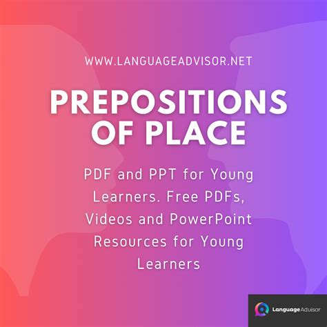 Prepositions of Place- PDF and PPT for Young Learners - Language Advisor