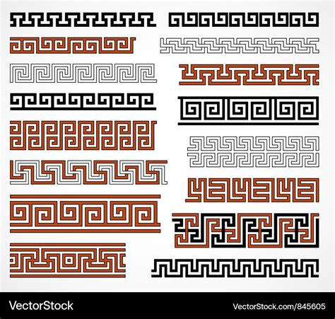 Greek style borders Royalty Free Vector Image - VectorStock