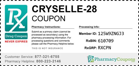 Cryselle 28 Coupon - Pharmacy Discounts Up To 80%