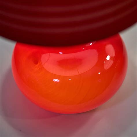 Pair of Red Glass Table Lamps by Peill & Putzler, Germany 1970s – Firma London Berlin