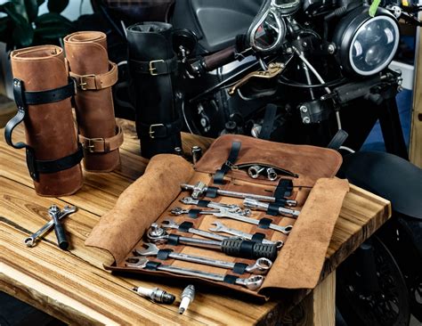 Motorcycle tool roll, Tool roll, leather tool rolls, Bike accessories, tools organized, gifts ...