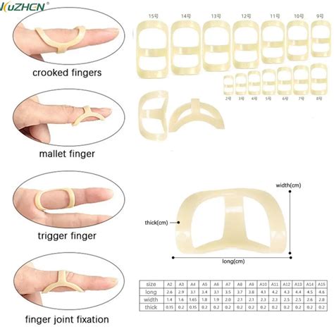 2Pcs Finger Splint Fixed Ring Adjustable Broken Finger Joint Stabilizer Finger Splint Bracket ...