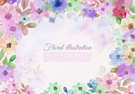 Vector Colorful Watercolor Flower Border 148077 Vector Art at Vecteezy