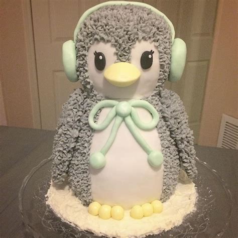 Penguin cake!!! | Penguin cakes, Cake, Lemon and coconut cake