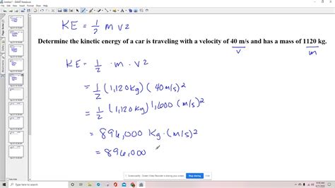 Kinetic Energy Calculations - YouTube