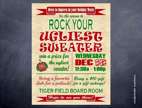 Christmas Potluck Party Invitation! This listing is for a digital file for either a 4x6 or 5x7 ...