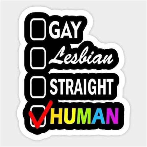 LGBTQ human first sticker : sticker